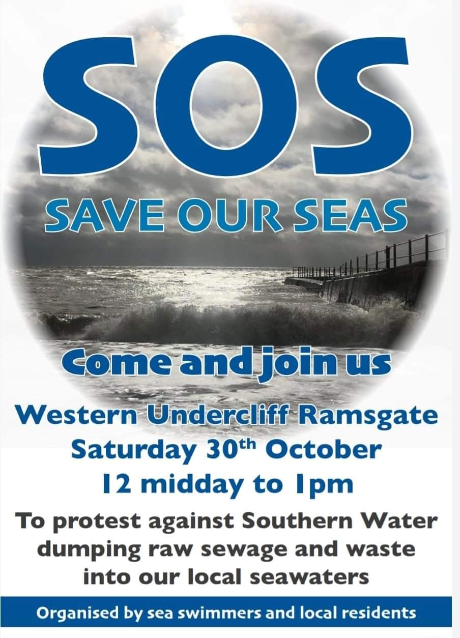 Ramsgate sewage protest 30 oct 2021