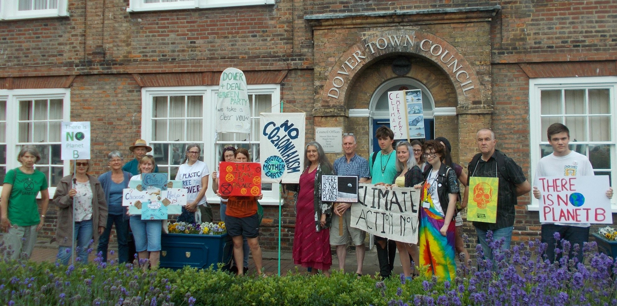 Protest outside Dover Town Hall